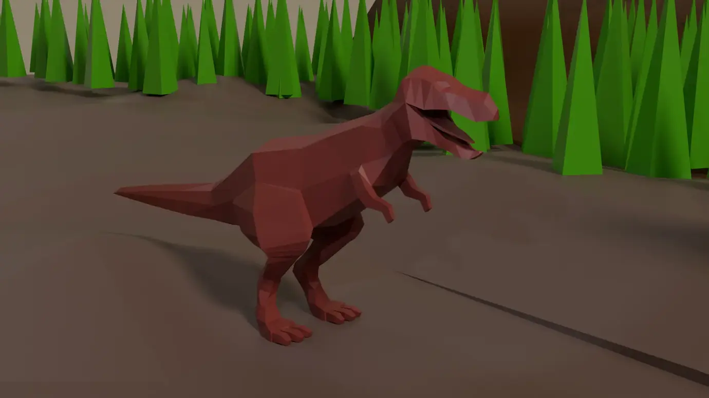 Low-poly T-Rex 2